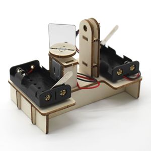 Kit de nivel láser de madera para bricolaje, juguete educativo de ciencia manual con pilas para niños de 7 a 9 años, herramienta de aprendizaje STEAM - Product Image 3