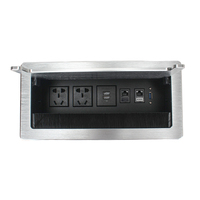 Prise de courant pour table de conférence, 2 nouvelles prises de courant standard chinoises, 2 ports USB-A, 2 ports réseau, données USB