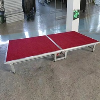 Plateforme de scène pliable en aluminium certifiée TUV avec roues, portable, carrée, pour concerts, fêtes et événements