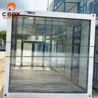 Cbox Maßgefertigtes Luxus-Glas-Fertighaus Mobile Villa Wintergarten Einfache Montage Café Tiny Store Flachpack-Containerhaus