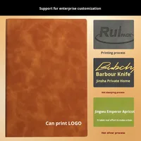 Carnet de notes scolaire en cuir de veau souple au toucher minimaliste, en cuir PU, personnalisable avec LOGO, couleurs variées, couverture rigide