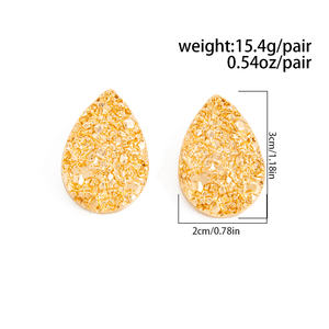 Charmes géométrie Texture goutte d'eau boucles d'oreilles pour femmes à la mode dame fines boucles d'oreilles vêtements quotidiens accessoires mode bijoux cadeau - Product Image 6