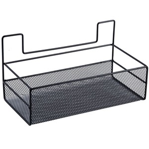 Bathroom Self Adhesive Wall Shelf Organizer Rack Iron Hanging Storage <strong>Shelving</strong> <strong>Mesh</strong> Storage Hanging Basket - Product Image 6