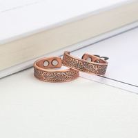 Cincin Terapi Magnet Anti-Tembaga Grosir, Cincin Kesehatan Fashion untuk Pria Wanita, Cincin Manset Desain Pohon Kehidupan, Tembaga Murni