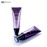 Tube souple sans air de 30 ml et 40 ml à double paroi avec tête de pompe à pression pour emballage cosmétique de crème solaire