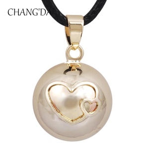 Doble corazones blanco campana Bola bolas armonía para bebé embarazada colgante, collar de Angel de llamadas - Product Image 3