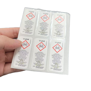 Настраиваемые красные предупреждающие наклейки для отходов опасных грузов предупреждающие этикетки для удушья - Product Image 3