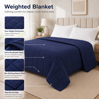 Couverture lestée matelassée en coton moelleux, épaisse, douce, chaude, respirante, plusieurs options de couleurs, poids et taille personnalisables pour hôpital et hôtel