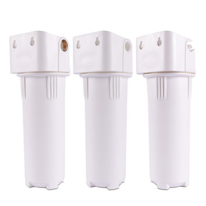 Bouteille filtrante à eau blanche de 10 pouces, pré-filtre en matériau PP pour purificateurs d'eau universels avec connecteur en cuivre à filetage interne - Product Image 1