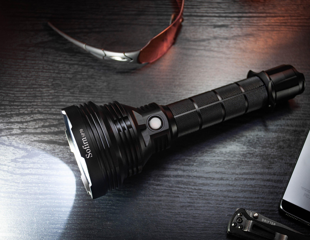 Sofirn SP70 5500LM Rechargeable Flashlight - IP68 Aluminum