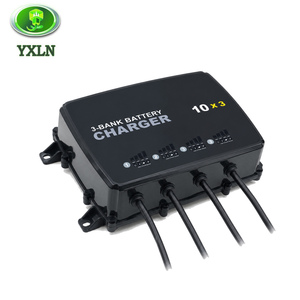 <span class=keywords><strong>Chargeur</strong></span> de <span class=keywords><strong>batterie</strong></span> embarqué 12V à <span class=keywords><strong>3</strong></span> banques, 10A par banque, charge multi-batteries indépendante pour bateaux, camping-cars, batteries AGM, lithium et plomb-acide - Product Image 2