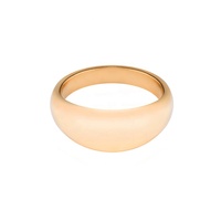 Mode 316l Edelstahl Schmuck Frauen Männer Ring 18 Karat vergoldet gewölbte leere Fingerringe