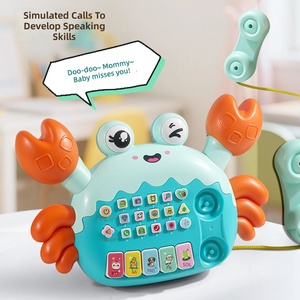 Téléphone jouet multifonctionnel <span class=keywords><strong>pour</strong></span> enfants, jouet d'apprentissage précoce avec chansons et musique, lecteur d'histoires <span class=keywords><strong>pour</strong></span> la petite enfance Crab Story - Product Image 4