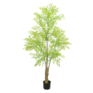 Plantas artificiales con maceta de plástico, bonsái de interior, árbol de Nandina para decoración del hogar y jardín, novedad de <span class=keywords><strong>2022</strong></span> - Product Image 6