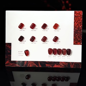 Ensemble de <span class=keywords><strong>vernis</strong></span> à ongles en gel à paillettes scintillantes, rouge brillant, coloré, <span class=keywords><strong>semi</strong></span>-<span class=keywords><strong>permanent</strong></span>, à retirer par trempage, <span class=keywords><strong>vernis</strong></span> à ongles en gel UV LED - Product Image 2
