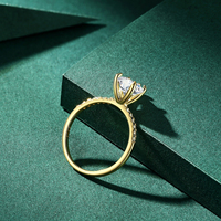 Bague en moissanite 1,2 carats en forme de cœur VVS1 D, en argent sterling 925, bague de fiançailles pour femmes avec certification GRA, bijoux en gros