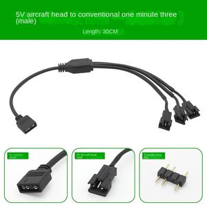 5 в 3PIN 1 к 1/2/3/4/5/6/8 компьютерный разделитель материнской платы преобразователь кабеля SM3P RGB вентилятор адаптер штекер/гнездо разъем - Product Image 4