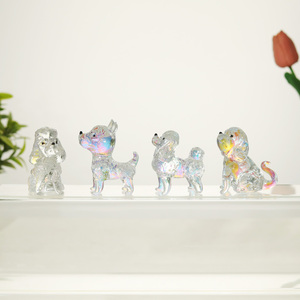 Figuras de Cristal AB Color de Perros y Cachorros, Coleccionables, Adorno de Cristal Artístico, Estatua de Colección de Animales, Bonito Pisapapeles, Decoración para el Hogar, Regalo - Product Image 3