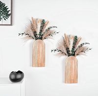 Ventes en gros d'usine, jardinières murales en bois, vases muraux en bois, décoration pour le salon, entrée de ferme, art rustique pour la décoration de la maison