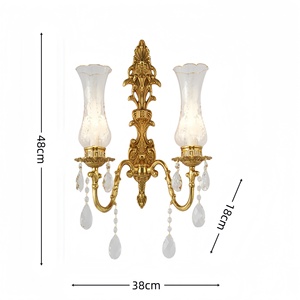 Lámparas de pared LED modernas de cobre sólido iluminación de montaje en pared de latón para sala de estar dormitorio pasillo inspirado decoración artística empotrada - Product Image 6