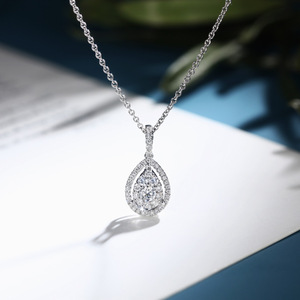 Collana con ciondolo a goccia da donna, design semplice, per uso quotidiano, collana girocollo - Product Image 3