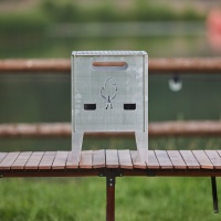 Réchaud de pique-nique portable pliable en acier inoxydable avec logo personnalisé-Accessoires de randonnée en plein air
