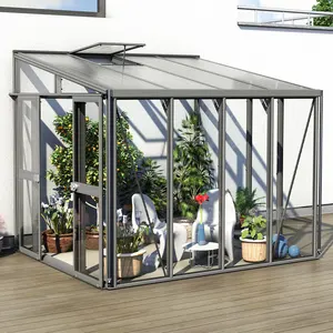 Glass Greenhouse Aluminum Frame Garden Greenhouse Factory Direct Modern Garden Supplies