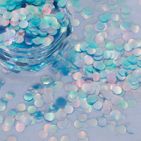 Confettis ronds holographiques irisés en papier, confettis scintillants personnalisés pour la décoration de table lors d'anniversaires, mariages et fêtes