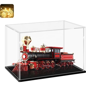 Vitrine en acrylique transparente avec base noire, protection anti-poussière pour objets de collection, souvenirs, <span class=keywords><strong>figurines</strong></span> - Product Image 1