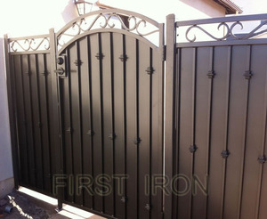 Clôture et portail <span class=keywords><strong>d</strong></span>'intimité élégants en <span class=keywords><strong>fer</strong></span> <span class=keywords><strong>forgé</strong></span> pour maison - Product Image 5
