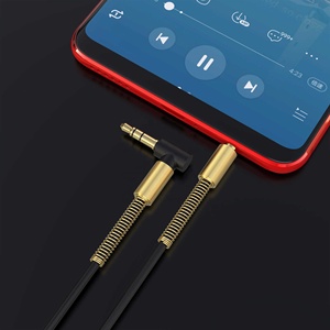 90 gradi A Destra Angolo di Metallo Primavera <span class=keywords><strong>Maschio</strong></span> A <span class=keywords><strong>Maschio</strong></span> 3.5mm <span class=keywords><strong>jack</strong></span> Aux Cavo Audio Stereo Per Il Telefono e Auto audio - Product Image 2