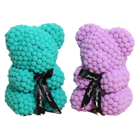 Ours en peluche doux et mignon, ours en peluche, Rose, savon, fleur, Animal mignon, ours Rose pour cadeau de noël