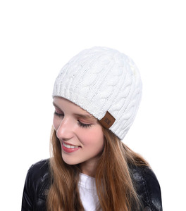 Hat Casual acrylic wool twist knitting wool cap autumn and winter hat men and women fashion accessories New style - Product Image 1
