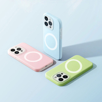 Coque de téléphone en Silicone couleur gelée pour IPhone 17 16E 16 Pro Max 15 14 Plus coque mobile magnétique à Charge sans fil couvre pour Apple