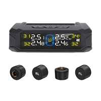 Tenaga surya, tampilan LCD Digital Universal Sistem Monitor Tekanan Ban (TPMS) dengan Sensor eksternal untuk MPV Off-Road Van