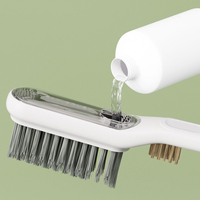 Brosse à pression multifonctionnelle pour nettoyer les cheveux durs et les interstices de liquide Plastique PP sans angle mort pour carrelage de salle de bain Lavage de voiture