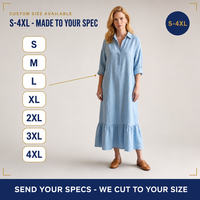 Robe chemise personnalisée pour femme à volants, col en V, manches longues, coupe ample, texture froissée, fabricant OEM ODM