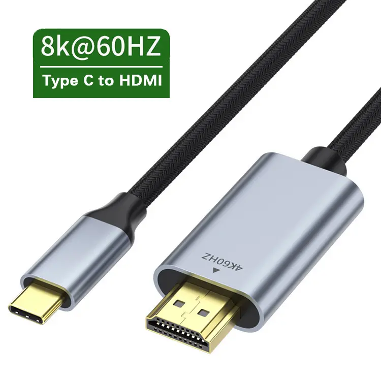 كابل Usb-C إلى HDMI كابل محول متوافق مع نوع C 4k USB \ كابل فيديو مع USB C إلى HDMI 4k
