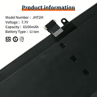 Batterie d'ordinateur portable pour une longue durée de vie, batterie JHT2H pour Dell Latitude 7310 7410 7CXN6 HRGYV T3JWC 4V5X2 52Wh