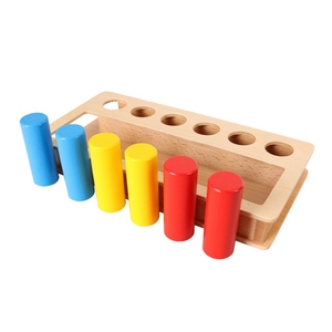 HOYE CRAFT Educational giocattolo sensoriale in legno materiali per neonati <span class=keywords><strong>Montessori</strong></span> Imbucare Peg Box per bambini - Product Image 3