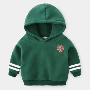 2023 nouveau automne hiver garçons <span class=keywords><strong>Double</strong></span> couche velours <span class=keywords><strong>sweat</strong></span> à capuche bébé épaissi mode pull nouvelle Collection enfants - Product Image 2