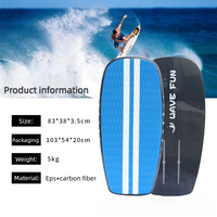 Planche de surf professionnelle haute performance en fibre de carbone haute résistance avec noyau en EPS pour les eaux océaniques, compatible OEM