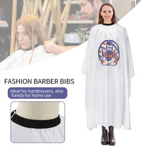 Cape <span class=keywords><strong>de</strong></span> <span class=keywords><strong>coiffure</strong></span> blanche pure avec LOGO personnalisé Tablier <span class=keywords><strong>de</strong></span> salon <span class=keywords><strong>de</strong></span> <span class=keywords><strong>coiffure</strong></span> Cape <span class=keywords><strong>de</strong></span> coiffeur pour plat et lisse imperméable - Product Image 2