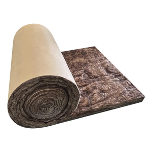 Manta aislante de fibra de vidrio Ecobrown, <span class=keywords><strong>aislamiento</strong></span> térmico y acústico para techos comerciales, rollo de lana de vidrio, cara Kraft - Product Image 5