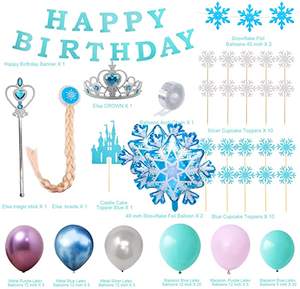 Congelato Fiocco <span class=keywords><strong>di</strong></span> Neve Forniture Festa <span class=keywords><strong>di</strong></span> Compleanno per le Ragazze Elsa <span class=keywords><strong>Anna</strong></span> Decorazioni della Festa <span class=keywords><strong>di</strong></span> Compleanno Set - Product Image 3