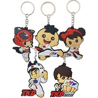 Porte-clés Offre Spéciale personnalisé mini arts martiaux taekwondo karaté Judo personnages de dessins animés porte-clés