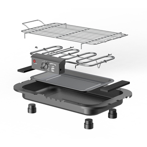 Parrillas eléctricas coreanas para barbacoa con bandeja <span class=keywords><strong>de</strong></span> agua, <span class=keywords><strong>mesa</strong></span> para ahumar carbón, alfombrilla portátil para exteriores, gazebo argentino, restaurante <span class=keywords><strong>de</strong></span> acero inoxidable - Product Image 4