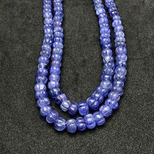 สร้อยคอควอตซ์พลอย tanzanite 12มม. เกรด AAA สวยลูกปัดสีฟ้า - Product Image 2