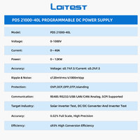 Fuente de Alimentación CC Programable Loitest de 12KW, 1000V 40A, Salida Ajustable, Chasis de Rack Estándar 3U, Curvas de Simulación Integradas