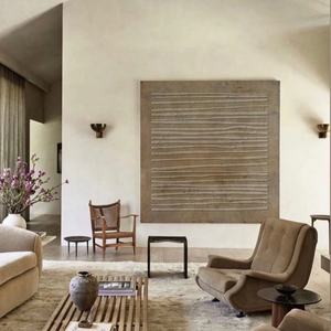 Arte Mural Original Pintado a Mano en Acrílico, Abstracto, Minimalista, Estilo Wabi Sabi, para Diseño de Interiores Comerciales, Hogar, Hotel, Galería - Product Image 6